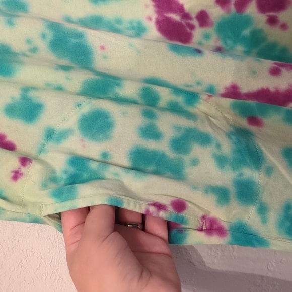 LOGO by Lori Goldstein Beach to Street Tie Dye maxi dress side pockets - Picture 5 of 11